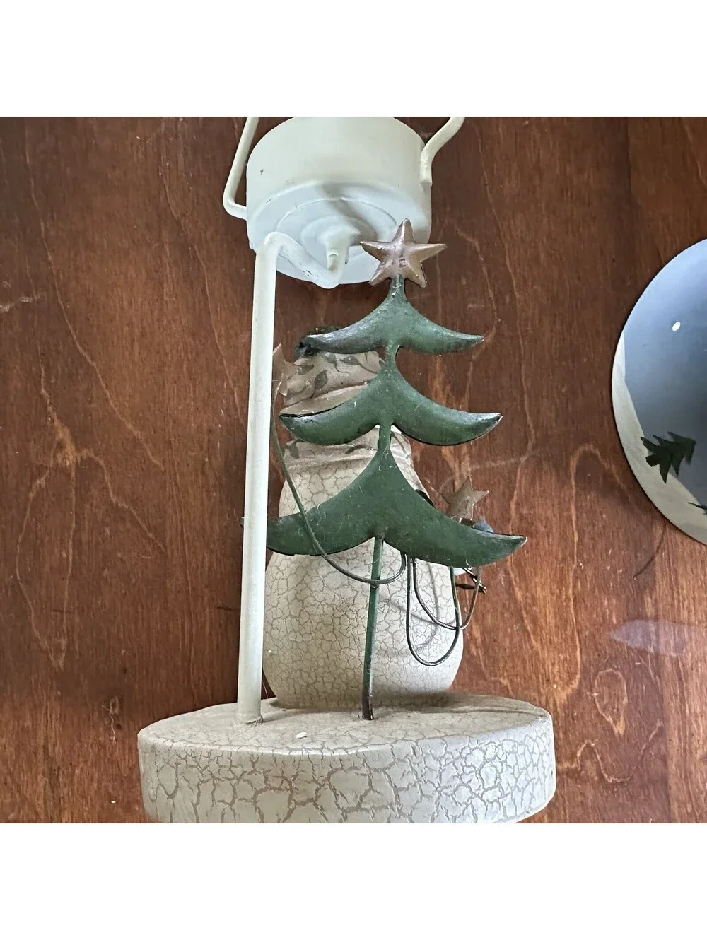 Crazi Mountain Snowman Tealight Candle Holder Winter Shade Always Sing HappySong